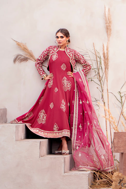 Naqshi Samar organza dupatta laid flat to display embroidered & sequin border with four‑sided geometric pattern and delicate lace edge.