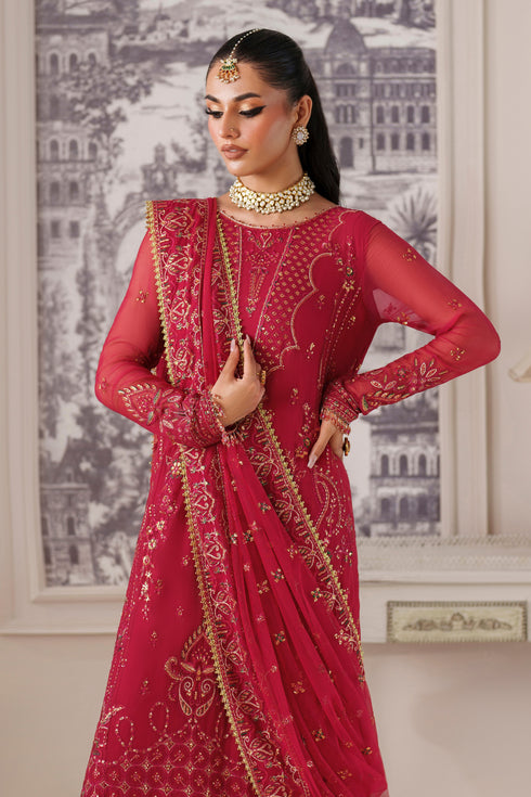 Nain Tara ten-panel sharara with fine embroidery and embellished wide border