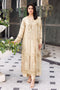 Skin gold long straight shirt ready to wear 3 piece suit with culotte and crinkle dupatta