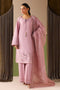 NAQSHI Alvin lilac cambric ready-to-wear outfit with embroidered straight shirt, culotte trousers, and cotton organza dupatta
