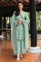 Sultana by NAQSHI full front view – aqua Khadar 3PC set with embroidered borders and elegant silhouette