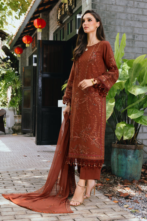 Farukh by NAQSHI angled view highlighting side panels and embroidery on shirt