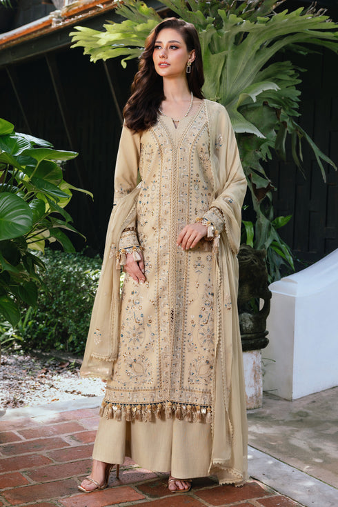 Dur e Sehwar by NAQSHI styled ensemble shot showing full 3PC outfit with dupatta drape