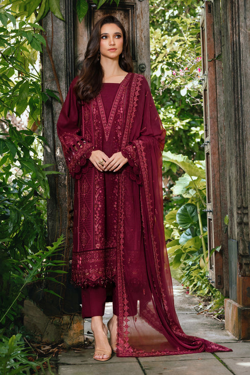 Ghufran by NAQSHI styled ensemble shot showing complete 3PC look with dupatta drape