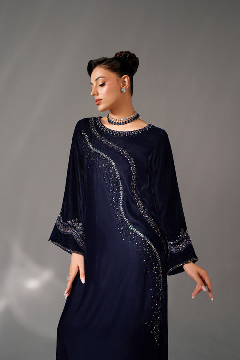 NAQSHI Ellis close front pose — showcasing embellished neckline and sleeve details