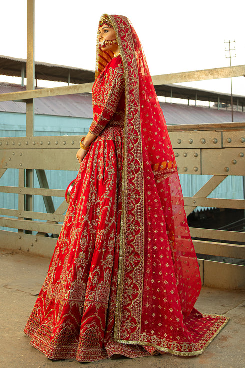 Macro of Mastani choli bodice displaying dense geometric adda motifs inspired by Mughal architecture, with cut-dana accents.