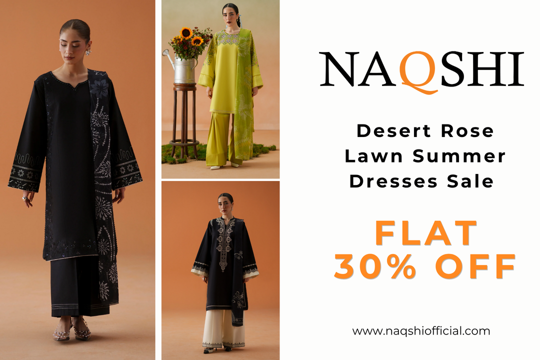 NAQSHI Desert Rose Lawn Summer Dresses Sale – Flat 30% Off
