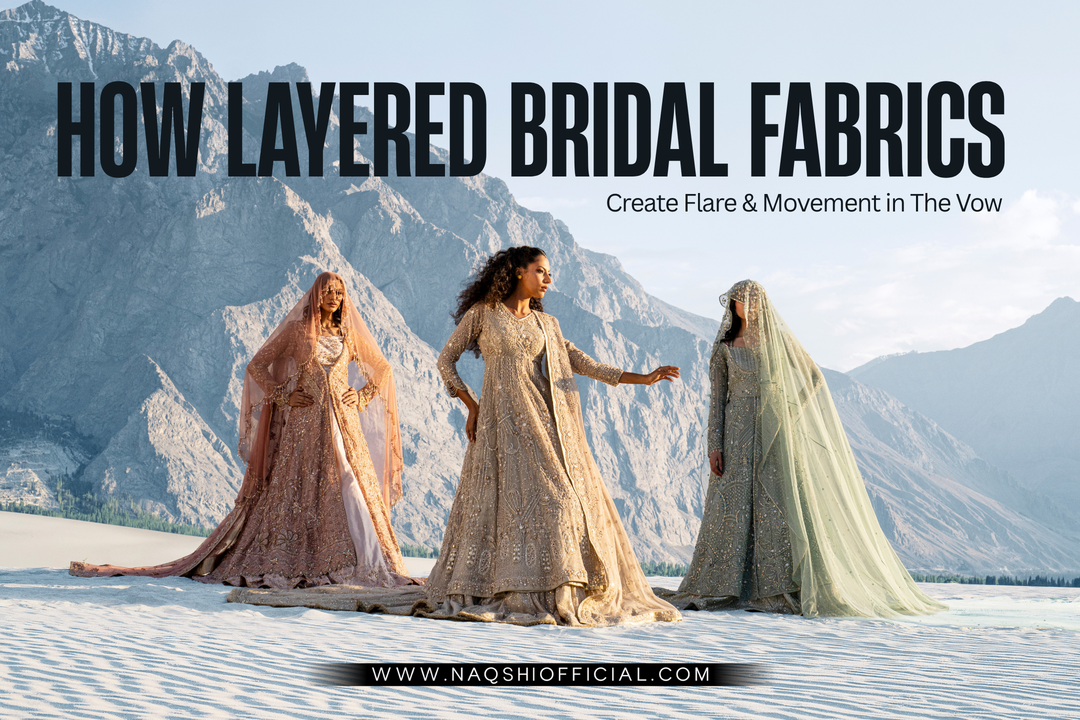 Layered Bridal Fabrics Create Flare & Movement in The Vow