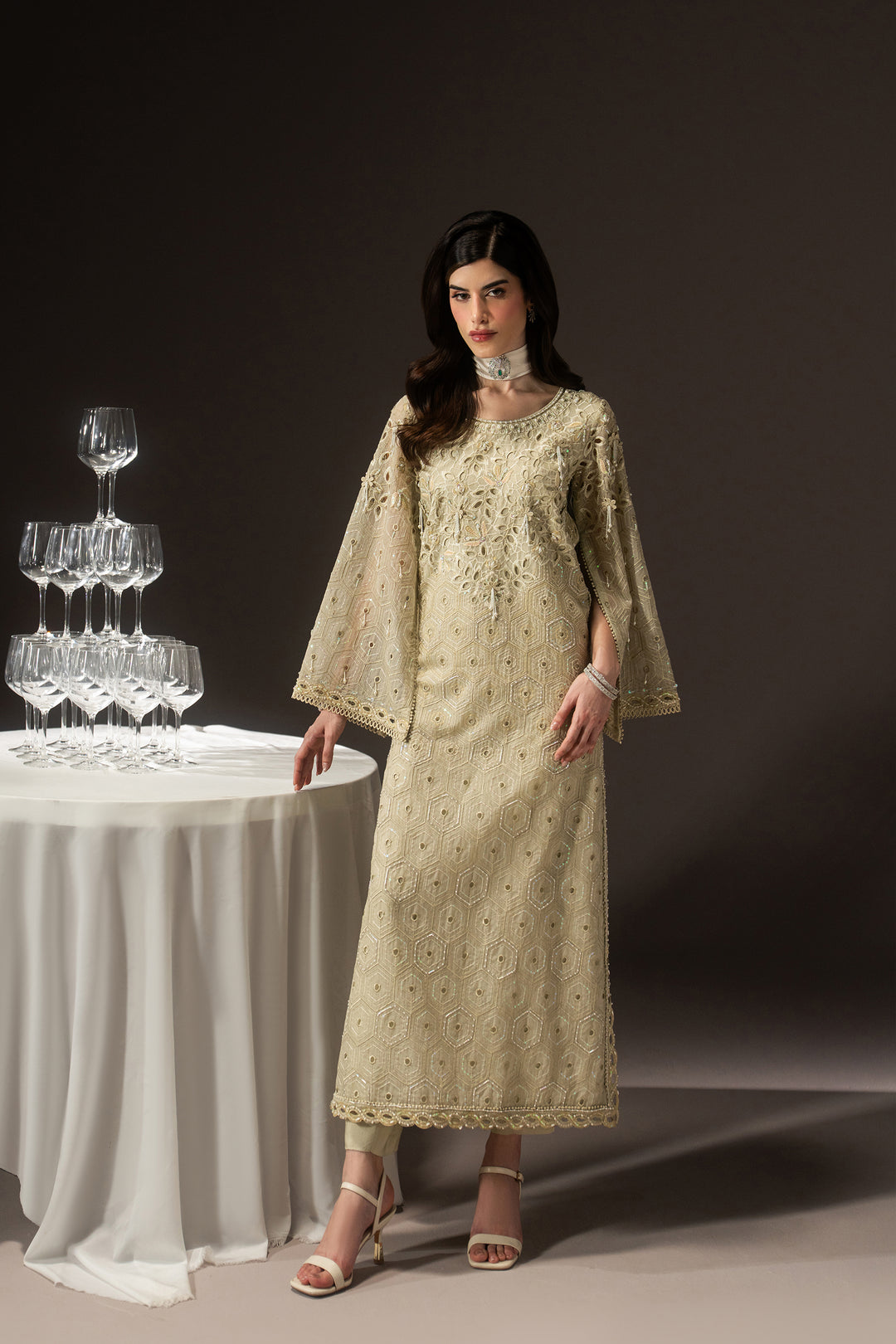festive dresses for women Green Silk Knee Length Dress | Indian youre bringing a gift to the white elephant Buy Wine Heavily Embroidered Festive