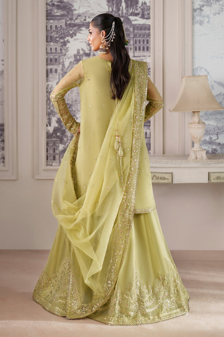 Nibaat by NAQSHI back view featuring graceful keyhole neckline and chic tassel embellishment