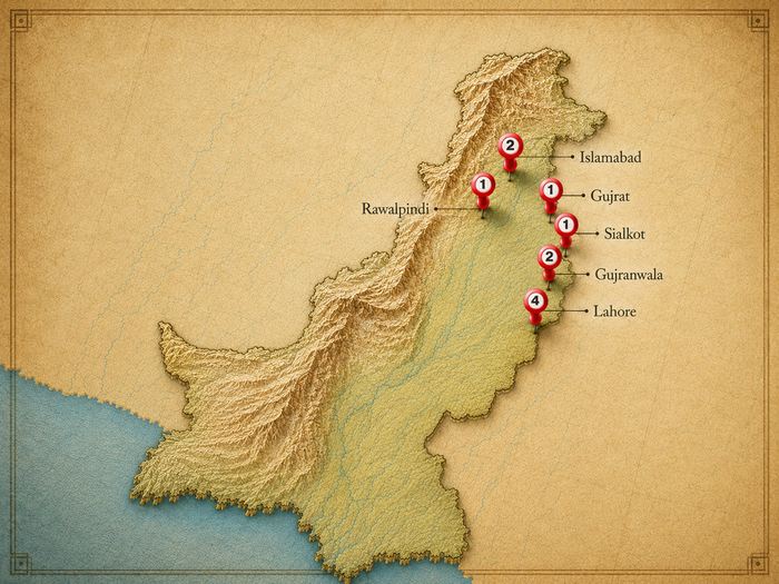 11 stores across Pakistan